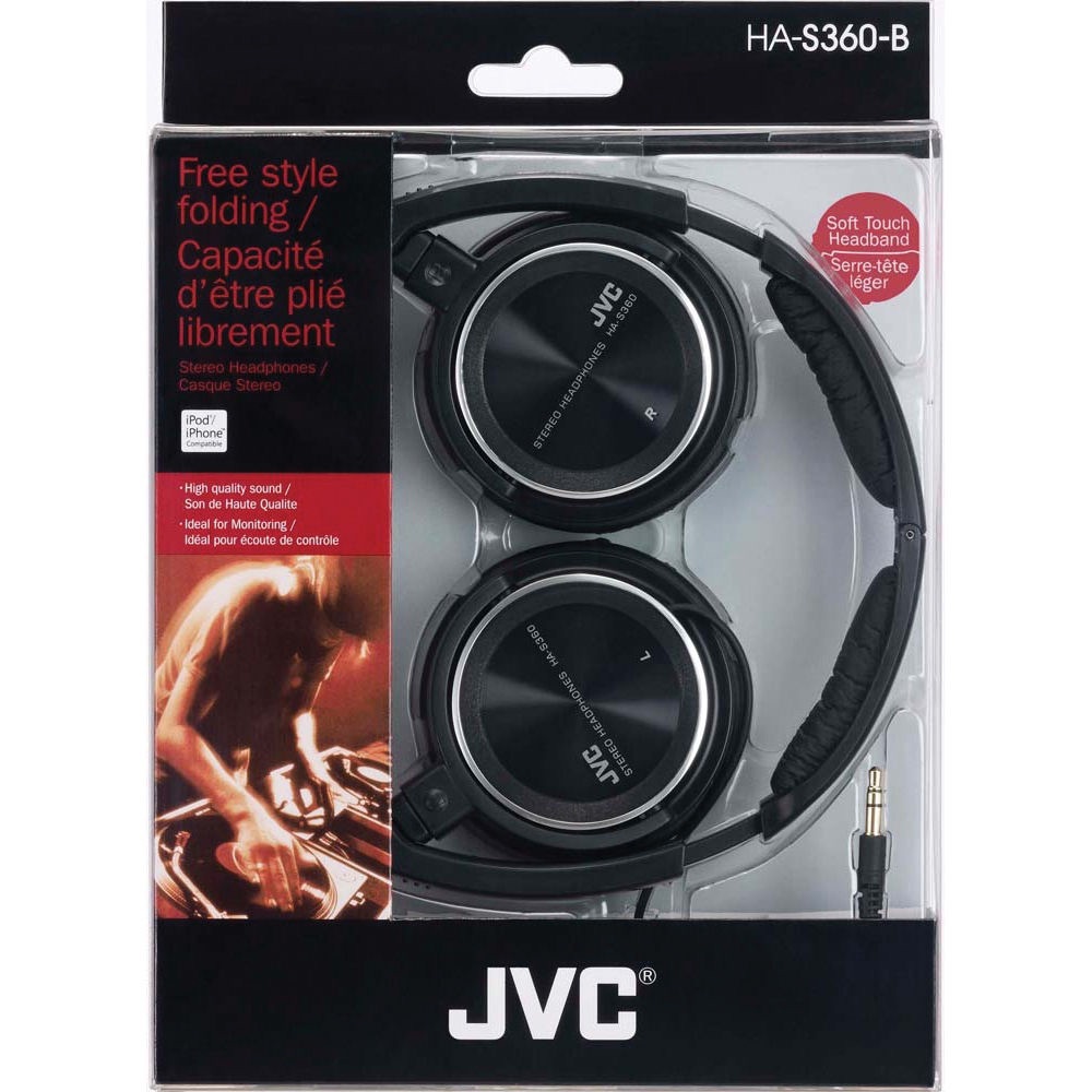 JVC HA-S360-B headphones